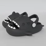 Saboți Shark Slides pentru copii - Negru