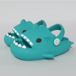 Детские сабо Shark Slides - синий зеленый