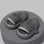 Dark Gray Original Shark Slides for Adults
