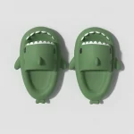 Verde oscuro Shark Slides Original para niños