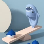 Haze blue Original Shark Slides für Kinder