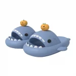Pumpkin Shark Slides-haze blue