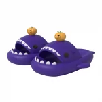 Pumpkin Shark Slides-purple