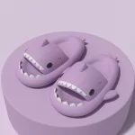 Purple Original Shark Slides for Adults