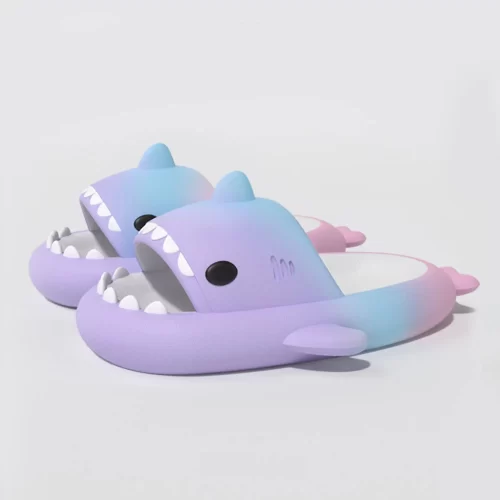Rainbow Shark Slides for Adults-purple