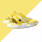 Tie-dye Shark Slides-amarillo y blanco