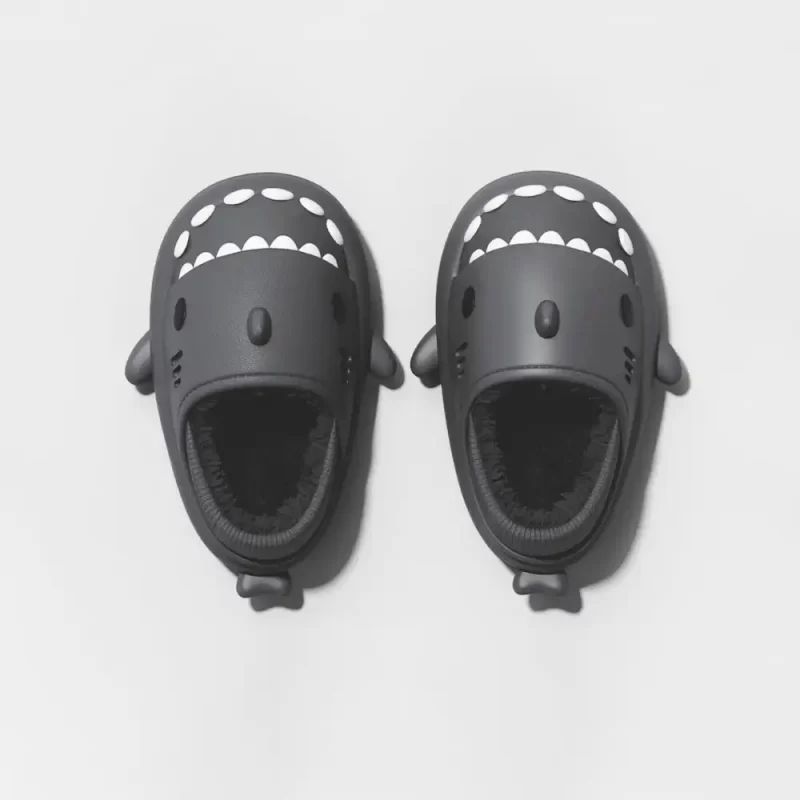 Zapatos con tacón de tiburón para adultos-Gris oscuro