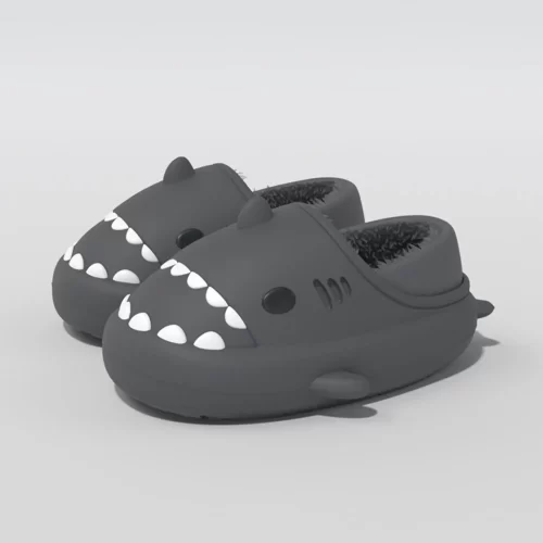 Детские туфли "Акула" с обтянутым каблуком - темно-серый