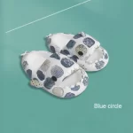 Shark Slides Open Toe Slide Anti-Slip Beach Shark Slides - Blue circle