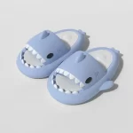 Shark Slides Two-color Match - Haze blue White