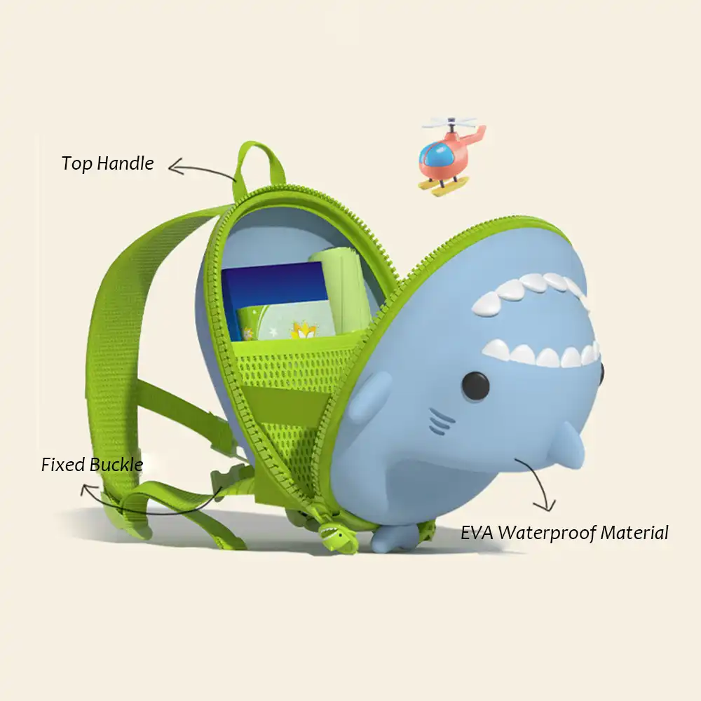 Mochila pequeña para niño con diseño de tiburón sk-403 – Joinet