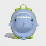 Shark Backpack, Cartoon Shark Schoolbag - Haze blue