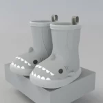 Shark Rain Boots for Kids - All gray