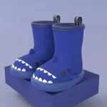 Shark Rain Boots for Kids - All klein blue