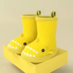 Shark Rain Boots for Kids - All yellow