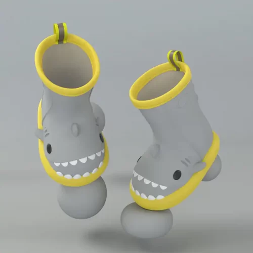 Stivali da pioggia a forma di squalo per bambini, design a forma di squalo, stivali da pioggia impermeabili