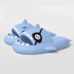 Shark Slides for Adults Pirate Style - Blue