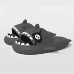 Shark Slides for Adults Pirate Style - Dark gray