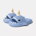 Shark Slides for Adults, Special Design - Haze blue Ice-cream