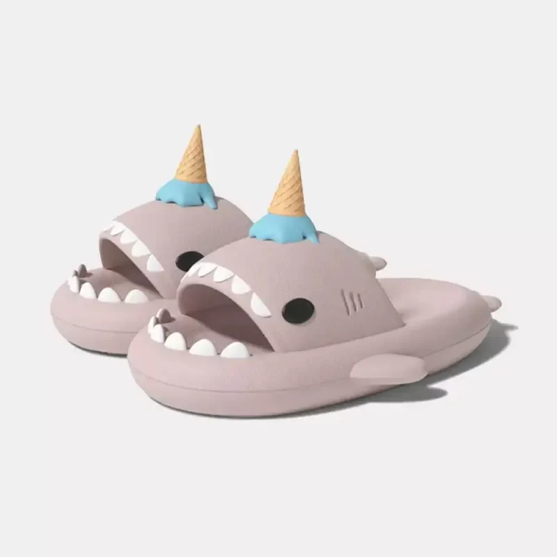 Shark Slides for Adults, Special Design - Pink Ice-cream