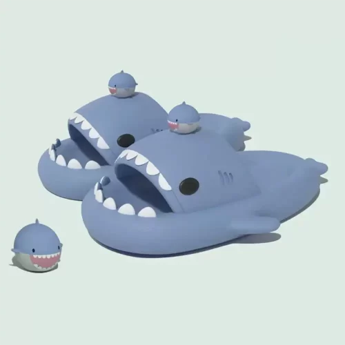 Shark Slides with Shark Ball - Haze blue