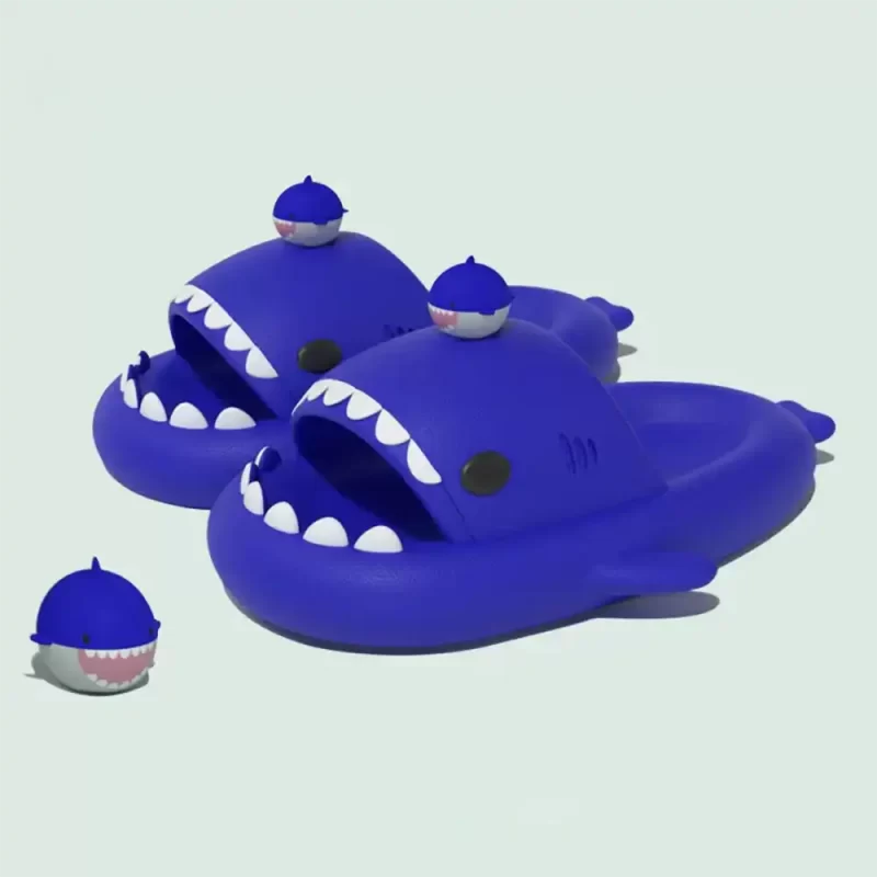 Hai-Rutschen mit Hai-Ball - Klein blau